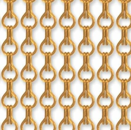 Vliegengordijn Kettingen Goud Glans 100x240cm 1 Vliegengordijn Kettingen Goud Glans 100x240cm