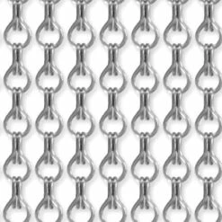 Vliegengordijn Kettingen Zilver Glans 100x240cm