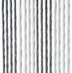 Vliegengordijn Victoria 90x220cm (wit-zilver)