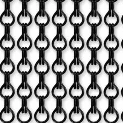 Vliegengordijn Kettingen Zwart Glans 90x210cm