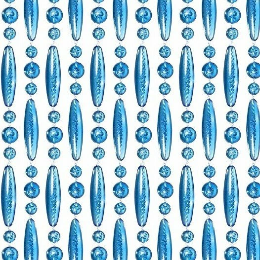 Vliegengordijn Kralen Transparant Blauw 90x210cm 1 Vliegengordijn Kralen Transparant Blauw 90x210cm