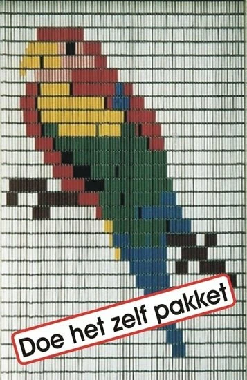 Vliegengordijn Bouwpakket Papegaai 90x210cm 1 Vliegengordijn Bouwpakket Papegaai 90x210cm