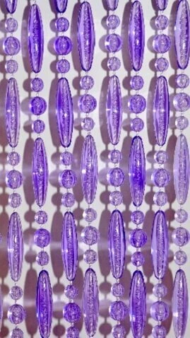 Vliegengordijn Kralen Paars Transparant 90x210cm 3 Vliegengordijn Kralen Paars Transparant 90x210cm - Afbeelding 3