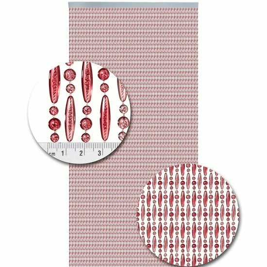 Vliegengordijn Kralen Roze Transparant 90x210cm 2 Vliegengordijn Kralen Roze Transparant 90x210cm - Afbeelding 2