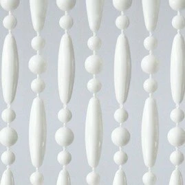 Vliegengordijn Kralen Wit 90x210cm 1 Vliegengordijn Kralen Wit 90x210cm